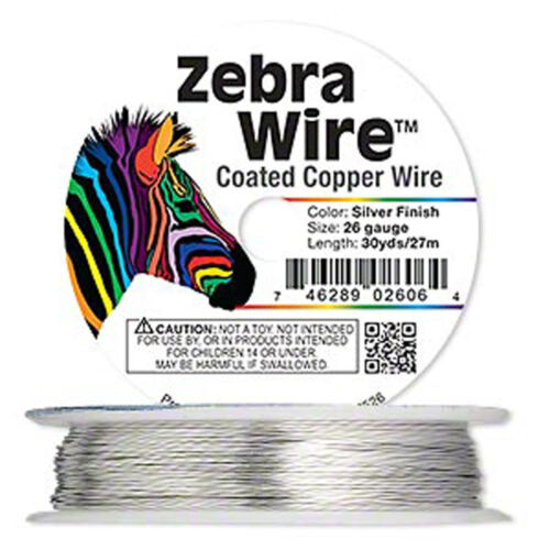 Zebra Wire Brass Wire Gold Silver Round Spool 12,14,16,18,20,22ga,24,26 28Gauge