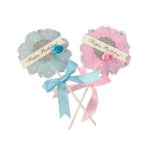 Cute beautiful flower birthday wedding cake topper insert decor gift UK