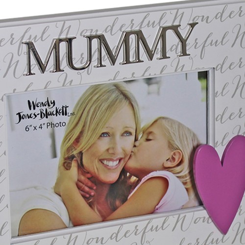 Momie Cadre photo avec cœur par Wendy Jones-Blackett MDF 6x4