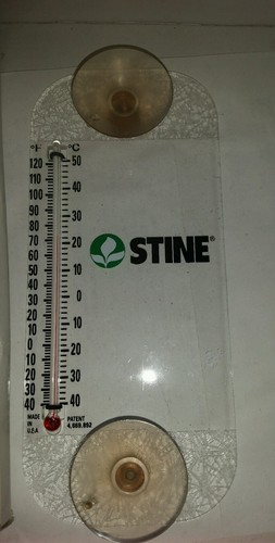 Stine hybrids soybean seed THERMOMETER clear advertising sign nib nos htf nice!