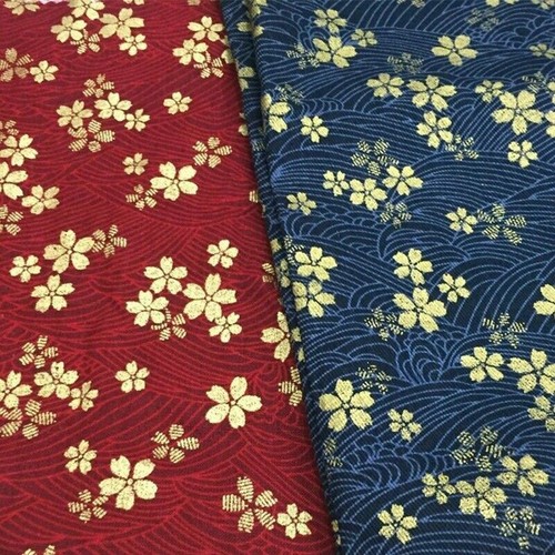 Tela de Algodón de Impresión de Sakura oriental para el KIMONO Mantel Estuche Hágalo usted mismo