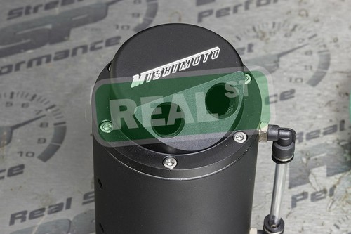 Mishimoto Universal Black Oil Catch Can Includes Hose and Hardware MMOCC-RB