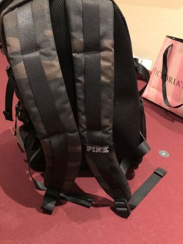 Details about   Victorias Secret PINK COLLEGIATE Backpack Book bag CAMO 2017 BEST MADE ❤️NWT 
