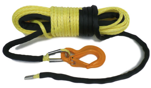 100ft 11mm Synthetic Winch Rope /& Hook 11800KG MBL UPMWPE self recovery 4x4.