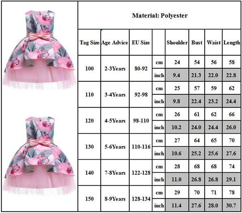 Kid Girls Casual Floral Print BowKnot Dress Princess Party Wedding Tutu Dresses