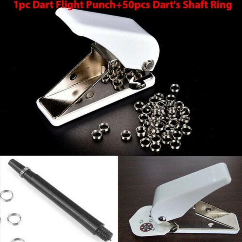 Professional Dart Flight Punch+50pcs Dart/'s Shaft Metal Ring Darts Accessory BQ
