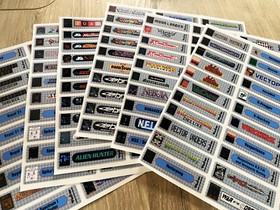 Vectrex Top End Labels  For all 28 Game Stickers + 152 Extras-Homebrews
