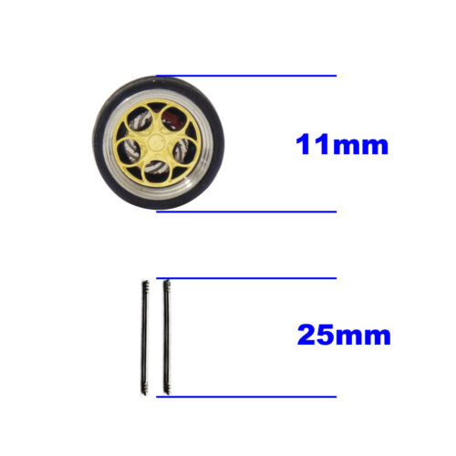 1/64 Scale Alloy Wheels Brake Caliper Rubber Tires fr Matchbox,Tomy,Tarmac Works 