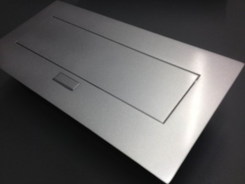 Tischsteckdose Einbausteckdose 2fach USB Aluminium Wandsteckdose versenkbar