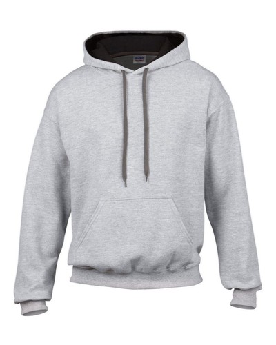 s m l xl 2xl Gildan Heavy Blend plain Adult Contrast Hooded Sweatshirt top
