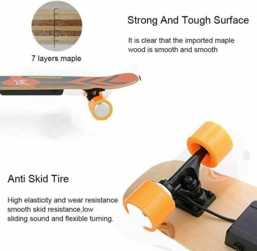 Details about  / Dual Motors 350W Power 36/" Electric Skateboard with Wireless Remote Control USA