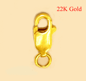 bracelet 12 x 4 mm #b3 Véritable 22k or massif 916 homard fermoir serrure pour collier