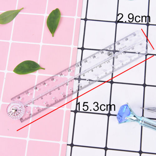 clear plastic acrylic folding straight rulers 30cm drawing kid school CN