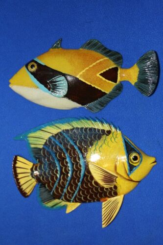 Tropical Island Wall Decor Lifelike Reef fish 3D-details 148 166 2 6" ea