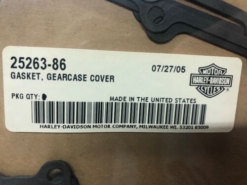 Harley-Davidson Gear Case Cover Gasket 25263-86 