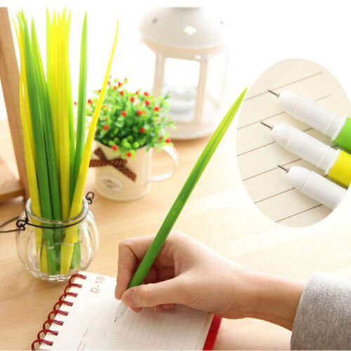 8Pcs Fashion Cute Colorful Grass Leaf Ball Pen Office School Supply Stationery