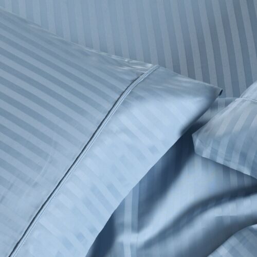 Split King Adjustable Bed Sheet Set 650 Thread Count 5 Piece Cotton Blend Stripe 