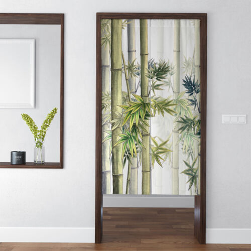 Ink Bamboo  Janpanses Door Curtains Window Hanging Half Kitchen Doorway Divider 