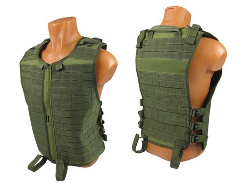 Tactical Modular Vest army paintball olive airsoft chest rig green molle pals od