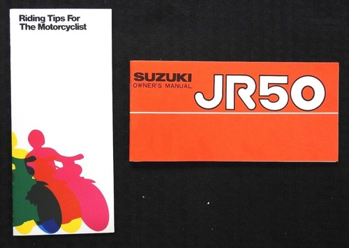 GENUINE 1977 SUZUKI 50 JR50 MOTORCYCLE OWNER/'S MANUAL VERY CLEAN NOS PERFECT