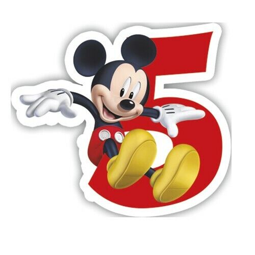 Tortenkerze Mickey Mouse 2.3.4.5.6 Kindergeburtstag ZahlenkerzeGeburtstagskerze