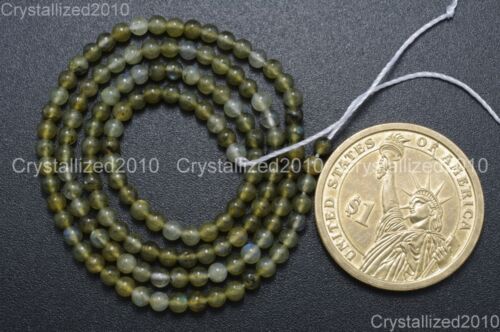 Natural Labradorite Gemstone Round Loose Beads 2mm 3mm 4mm 6mm 8mm 10mm 12mm 16" 