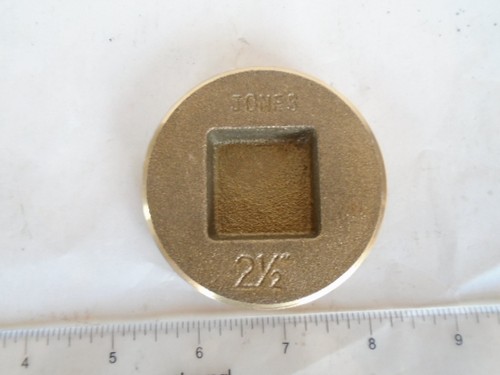 Jones 2-1//2 Inch Brass Square Head DWV Clean Out Plug 8 TPI NEW
