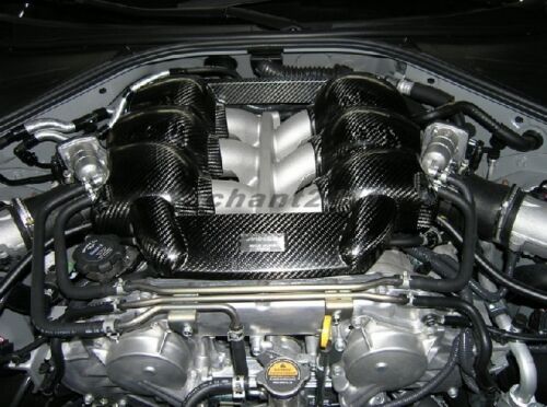 Carbon Kit For 08-15 Nissan R35 GTR CBA DBA VR38DETT Mines Engine Cover GLOSSY 