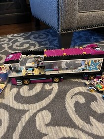 Lego Friends Pop Star Tour Bus 41106 100% Complete With Mini Figs And Manuals