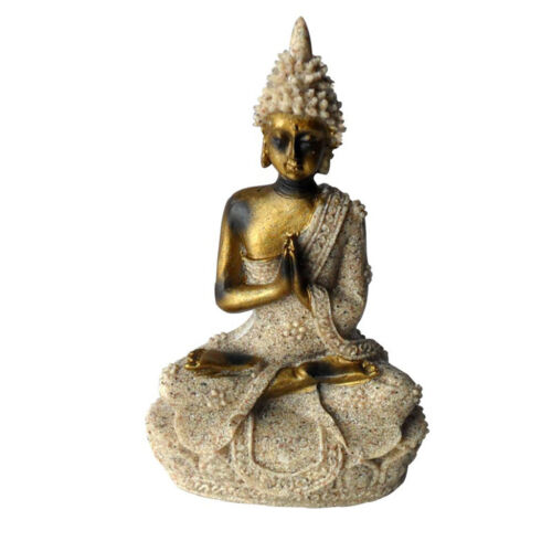 Sandstone Carved Worship Statue Sculpture Buddha Ganesh Figurine Pray Statue