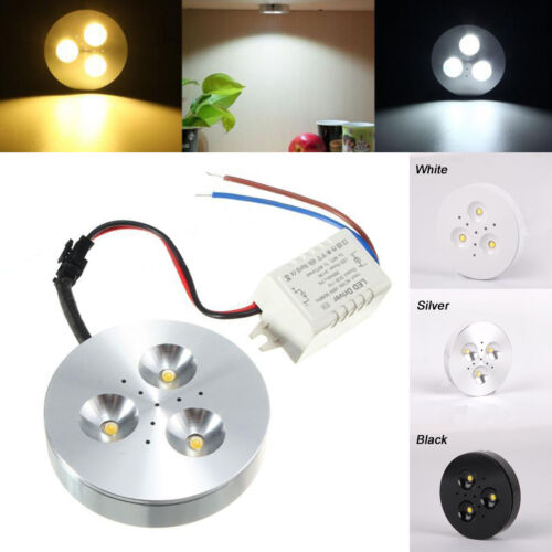 3W Kitchen LED Under Cabinet Lighting Kit Puck Lamp Bulb Energy Saving AC85-265V