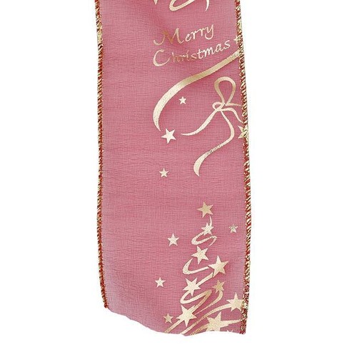 Roll Organza Wired Edge Christmas Ribbon Packaging Decoration Flower YU