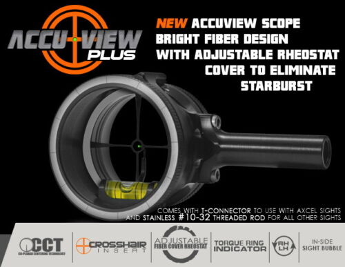 Tru Ball Axcel AccuView Plus AV-41 Scope with a .019" Green Fiber Optic Ring 