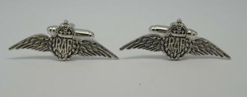 Brand New Solid Silver RAF Cufflinks-7.9 Grams
