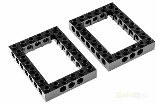 2x LEGO® Technic 40345 6x8 Rahmen Lochstein Lochbalken schwarz NEU 