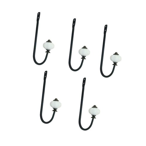 5 Stück Keramik Kopf Tür Wand Haken Halter Key Handtuch Mantel Hut