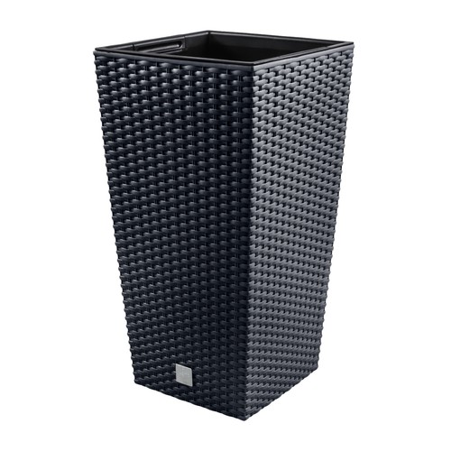 Vaso da Fiori Utilizzo Fioriera Rattan Rato Square DRTS300 Antracite