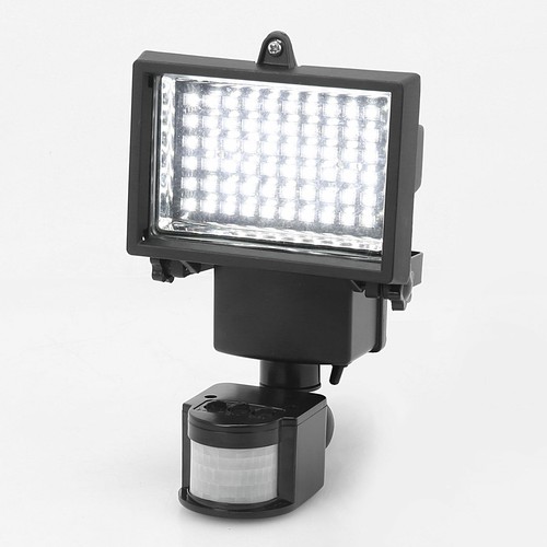 60 LED Solarleuchte Außen Fluter Gartenstrahler Solar Wand Lampe Bewegungsmelder