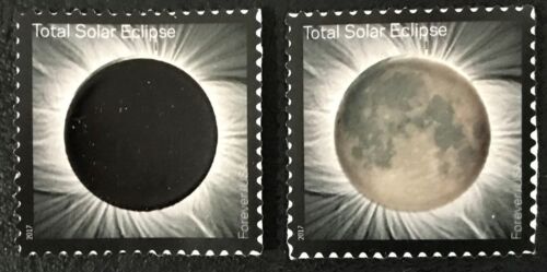 TOTAL SOLAR ECLIPSE IMAGE CHANGES WITH HEAT OF YOUR TOUCH POSTAGE STAMP U.S