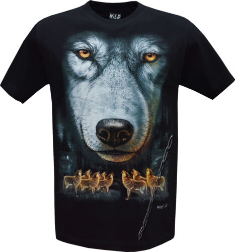 3XL Wolf Pack Native American Indian Eagle T-Shirt Motard Avant Et Arrière Imprimé M