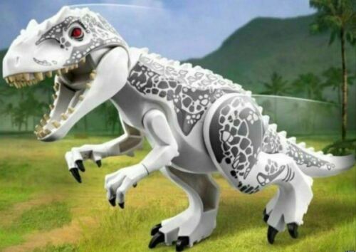 8 cm White T-rex Dinosaur Fits Moc Toys fun Indominus Rex Jurassic World