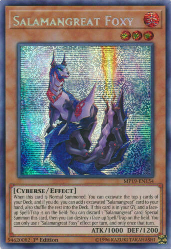 *** SALAMANGREAT FOXY *** PRISMATIC SECRET RARE MP19-EN154 YUGIOH!