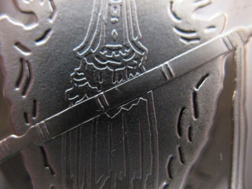 7/8-OZ.RARE OSAGE AMERICAN NATIVE TRIBAL NATIONS ART COIN SILVER.999 GOLD