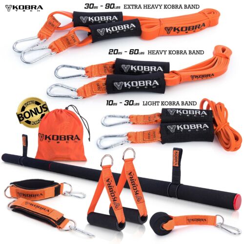 Exercise Bands with Door Anchor,Handles /& Bar Home Workout Resistance Bands Set