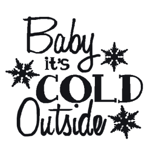 Baby it's cold outside Christmas vinyl decal bumper phone sticker coffee mug  