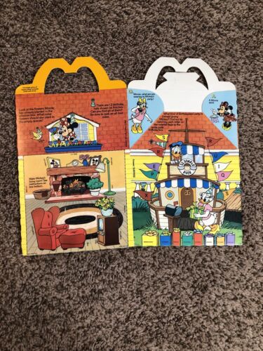Vintage Walt Disney World Mickey’s Birthdayland McDonald’s Happy Meal Box 1988