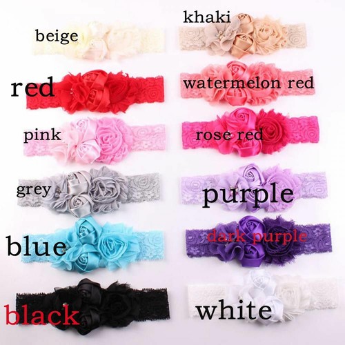 New Lovely Baby Bow Chic Lace Headband Hair Accessories Flower Hairband