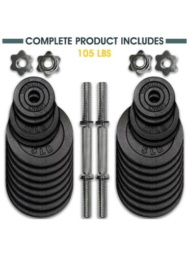 Yes4All 105 lb Adjustable Dumbbell Weight Set 2 x 52.5 lb Like Bowflex
