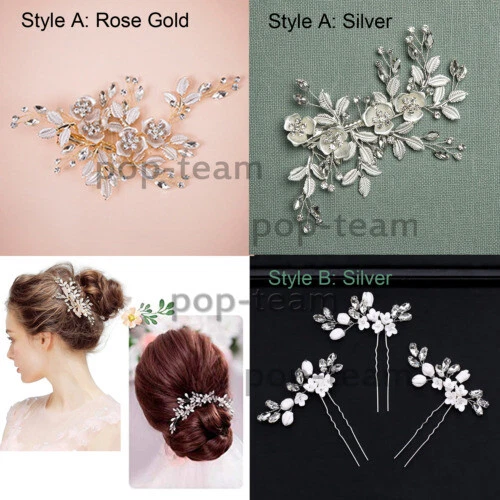 Alfileres Bobby de vidrio para cabello de novia