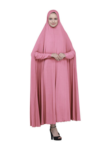 Muslim Women Overhead Jilbab Long Hijab Abaya Khimar Dress Islamic Prayer Robe